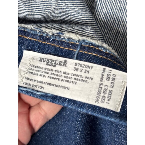 Vintage 80's/90's Rustler Brand Men's Style #87620NV Cowboy Jeans Size 38 - Picture 6 of 8